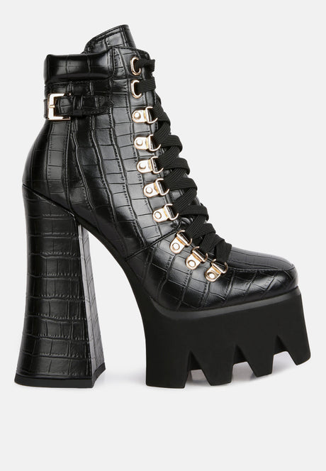 boogie high platform lace up boots by London Rag