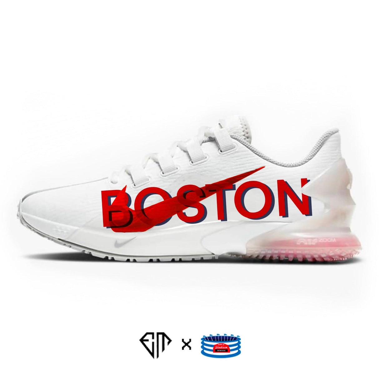 "Boston" Nike Force Zoom Trout 7 Turf by Stadium Custom Kicks