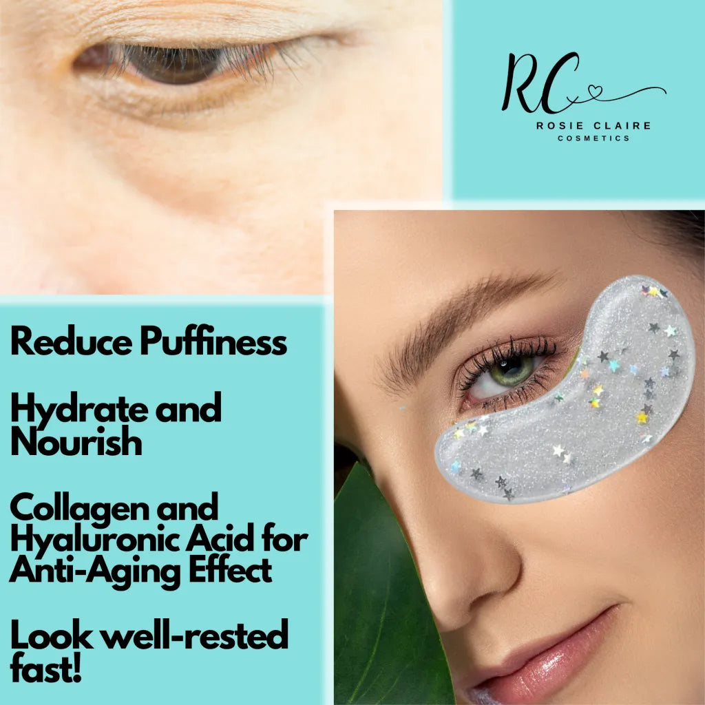 Bright Eyes Collagen And Hyaluronic Acid Under Eye Patches by Rosie Claire Cosmetics