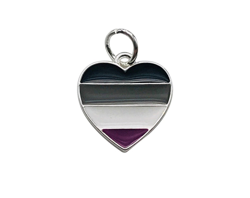 Asexual LGBTQ Pride Heart Charms by Fundraising For A Cause