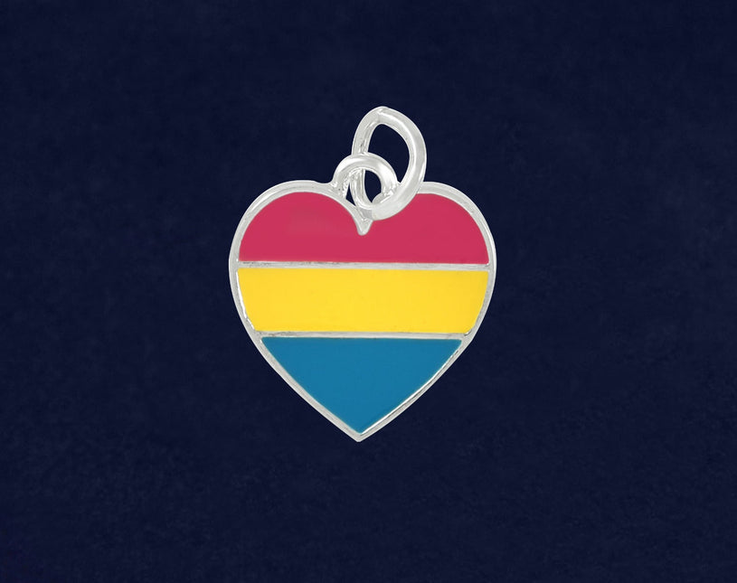 Pansexual Flag Heart Charms by Fundraising For A Cause