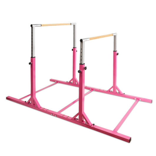 Kids Adjustable Width & Height Gymnastics Parallel Bars