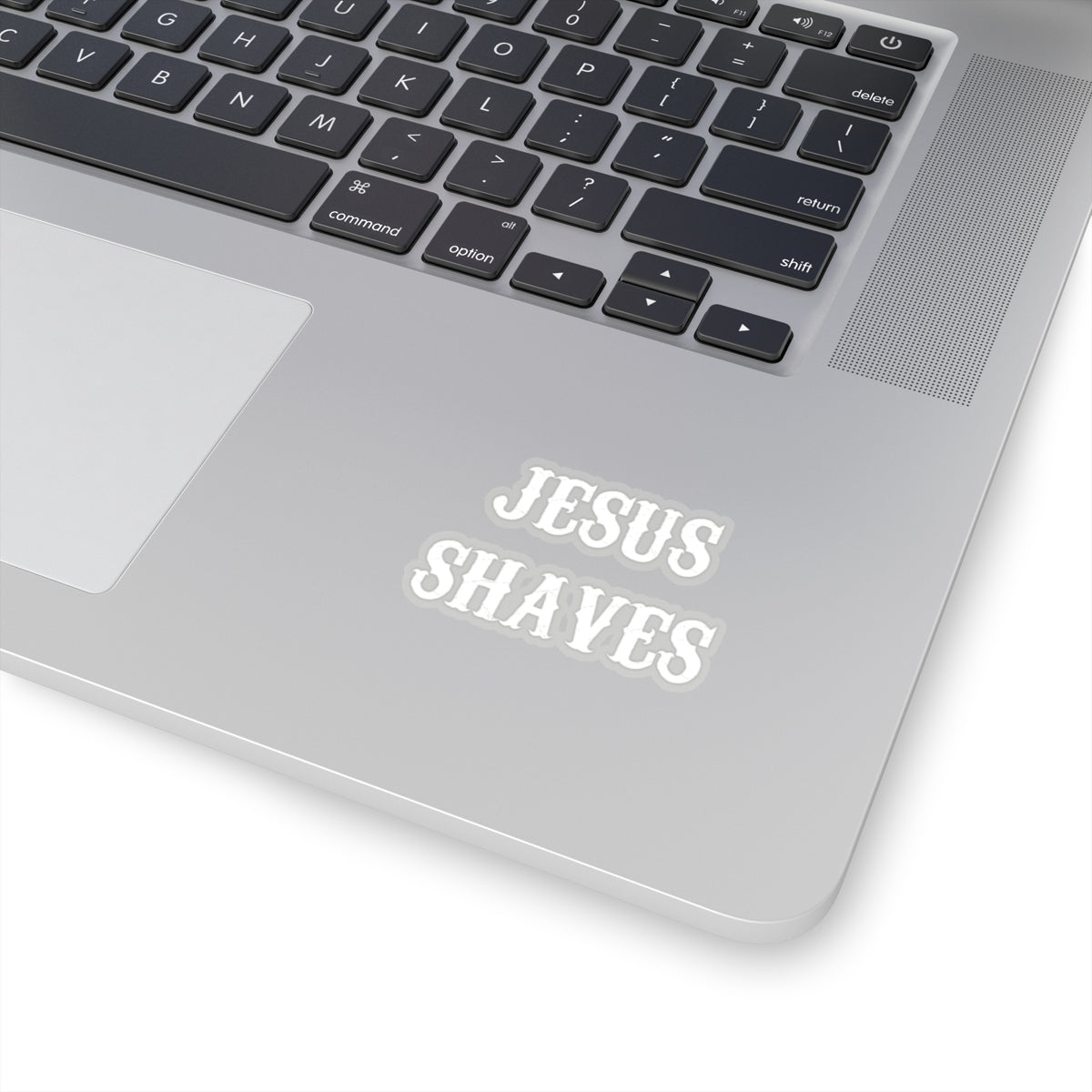 Jesus Shaves Transparent Sticker by The Olde Soul