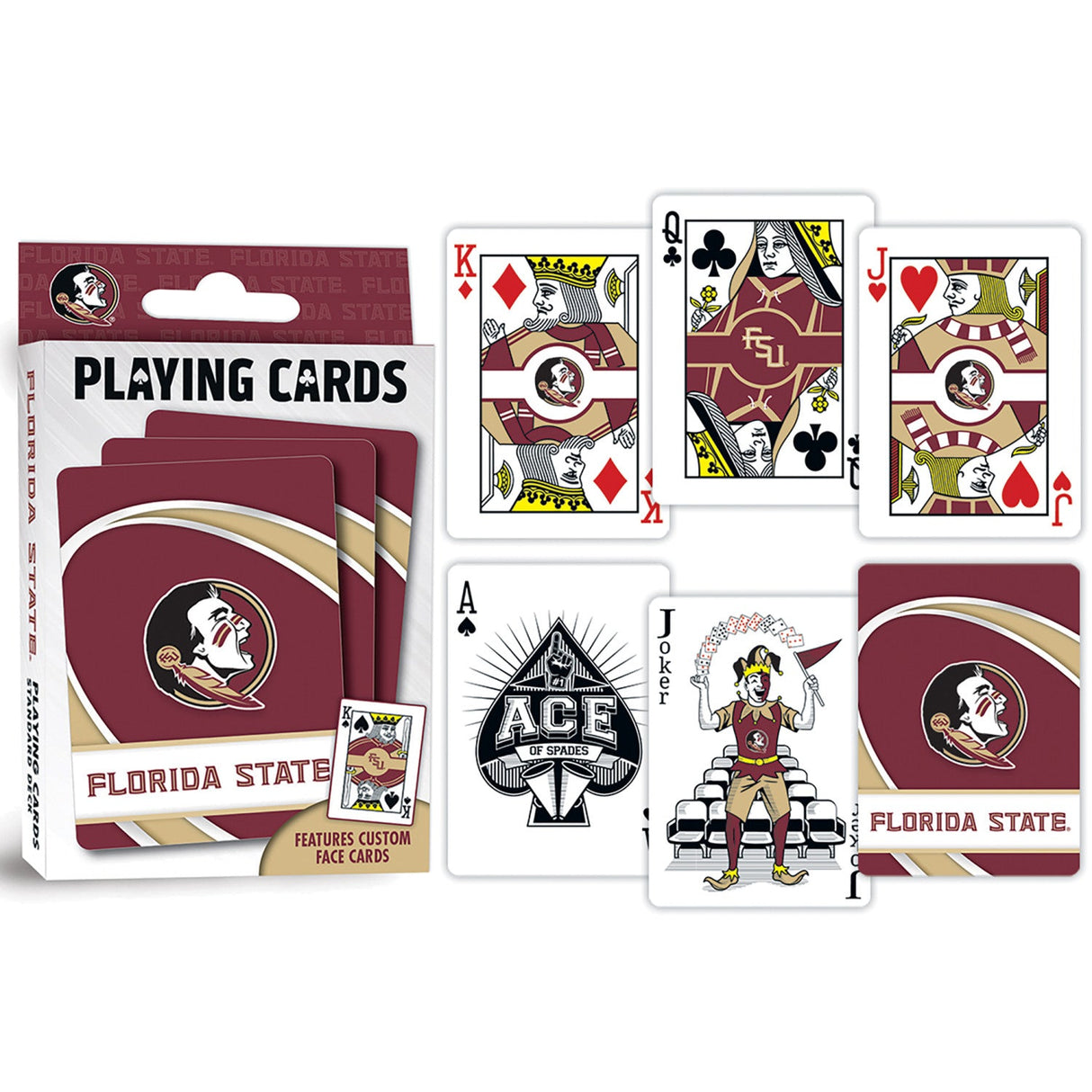 Florida State Seminoles Playing Cards - 54 Card Deck by MasterPieces Puzzle Company INC