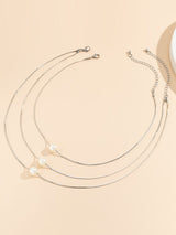 Simple Multilayer Pearl Necklaces Accessories by migunica