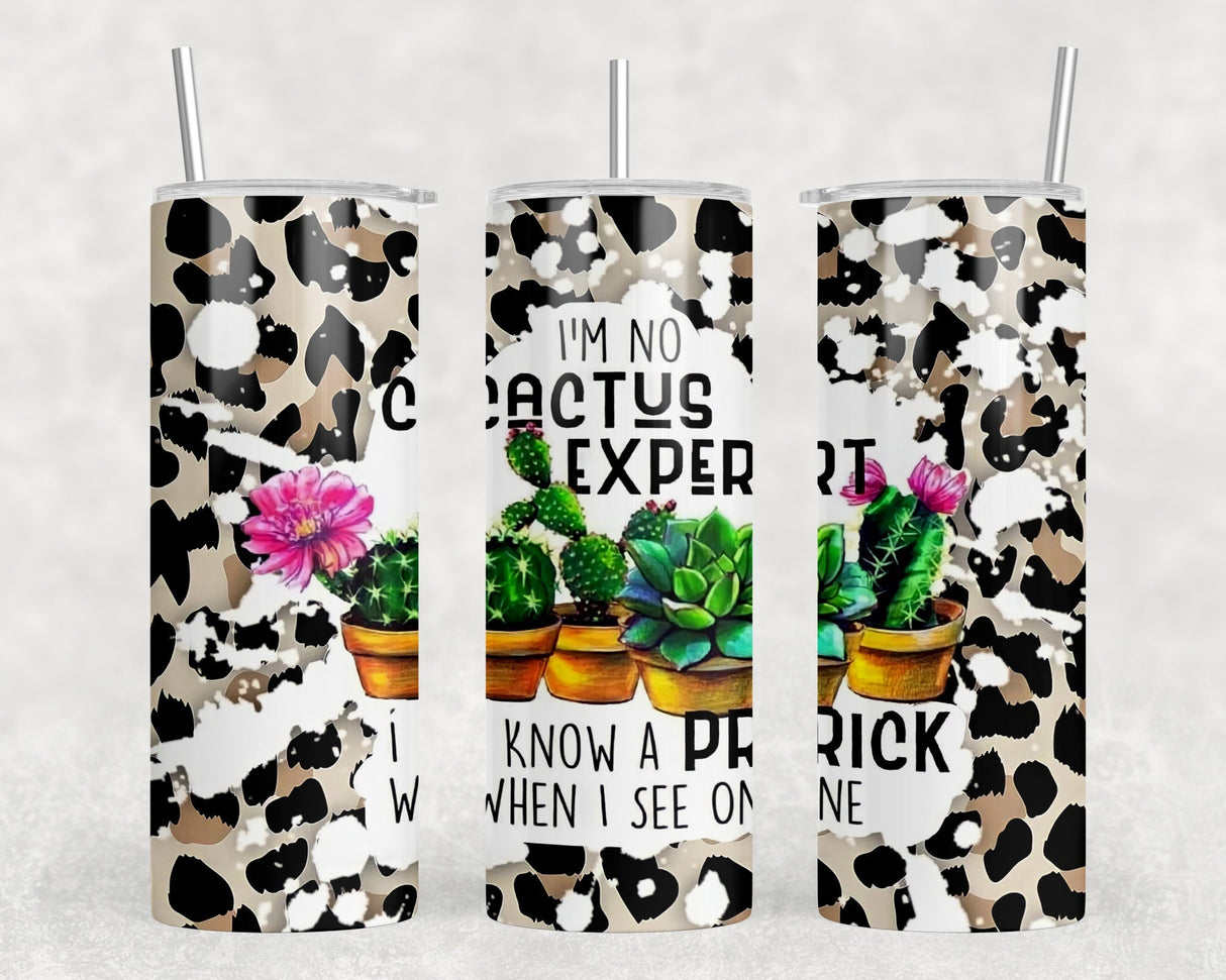 Cactus Expert - 20 oz Steel Skinny Tumbler - Optional Blue Tooth Speaker - Speaker Color will Vary by Rowdy Ridge Co