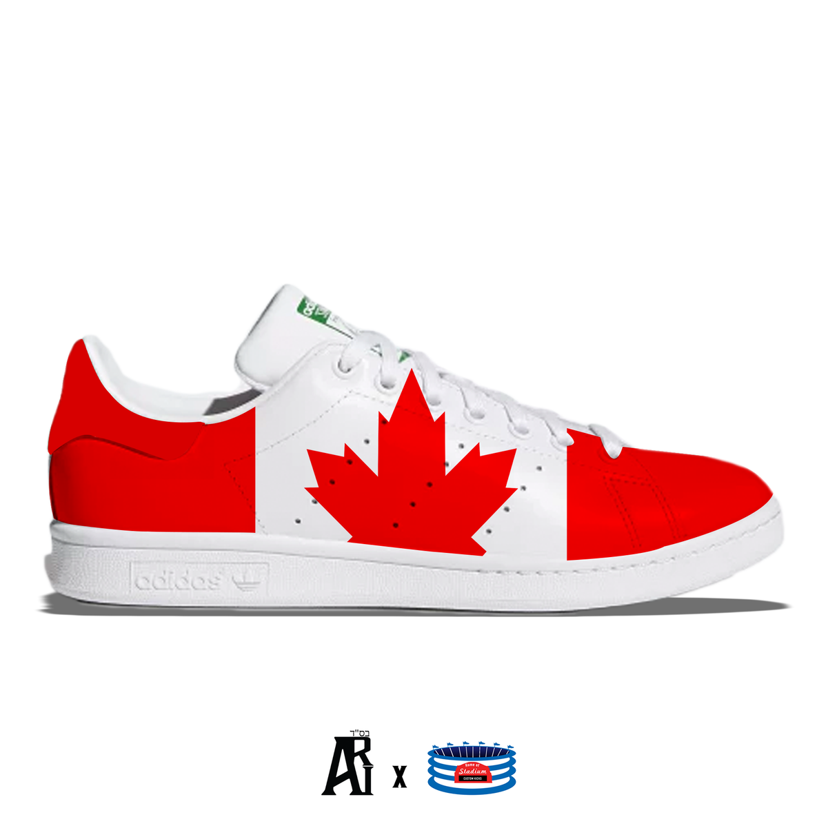 "Canada" Adidas Stan Smith Casual Shoes by Stadium Custom Kicks