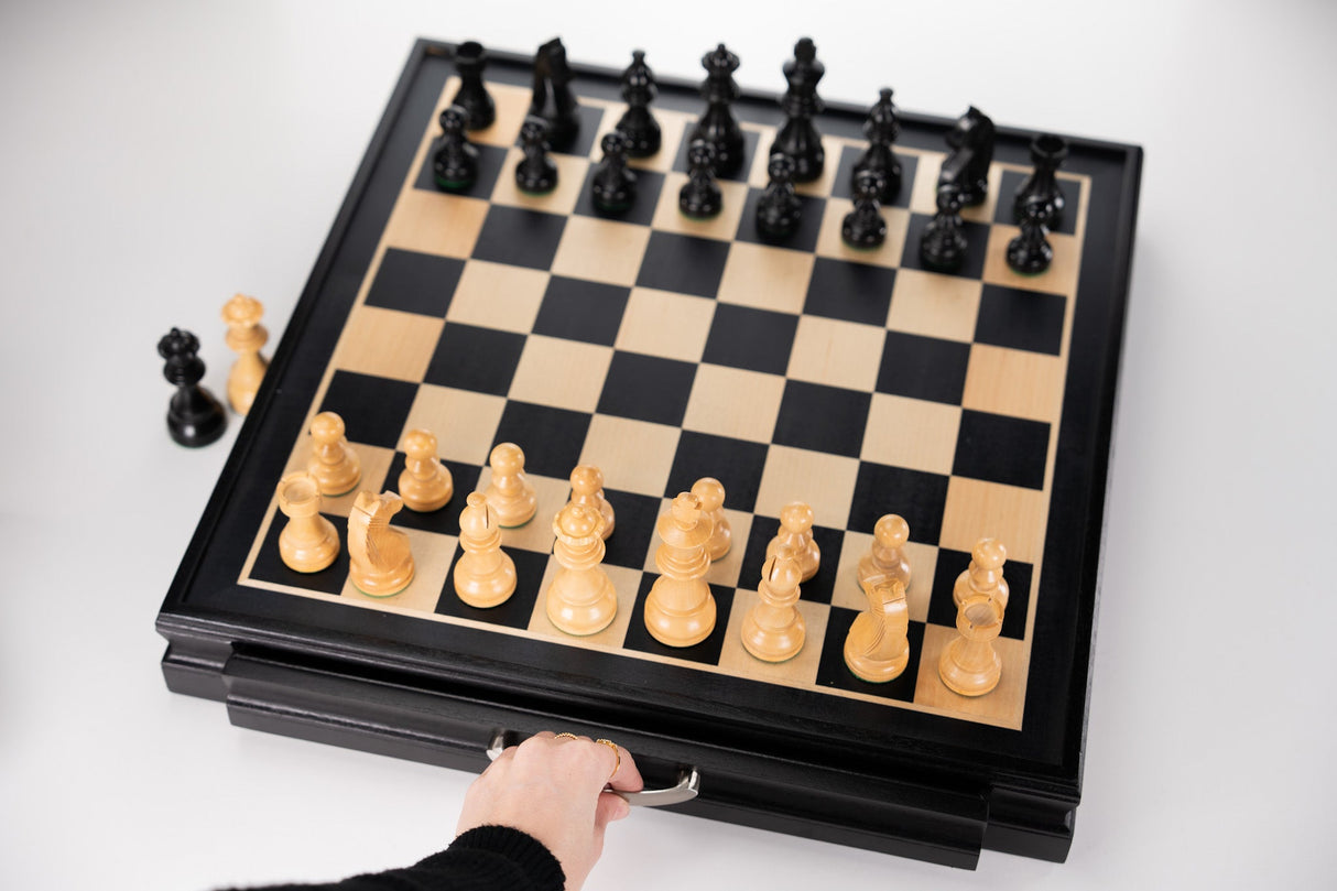 Championship Chess Pieces with Storage Board by Chess House