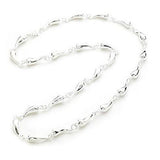 Silver Plated 'Tear Drop' Chain Necklace by Liberty Charms USA