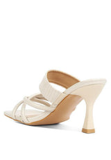 CHIRI Criss Cross Strap Spool Heel Sandsals - Vysn