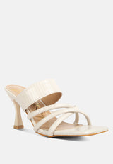 chiri criss cross strap spool heel sandals by London Rag