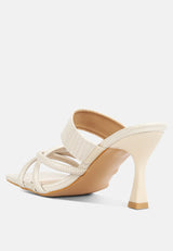 chiri criss cross strap spool heel sandals by London Rag