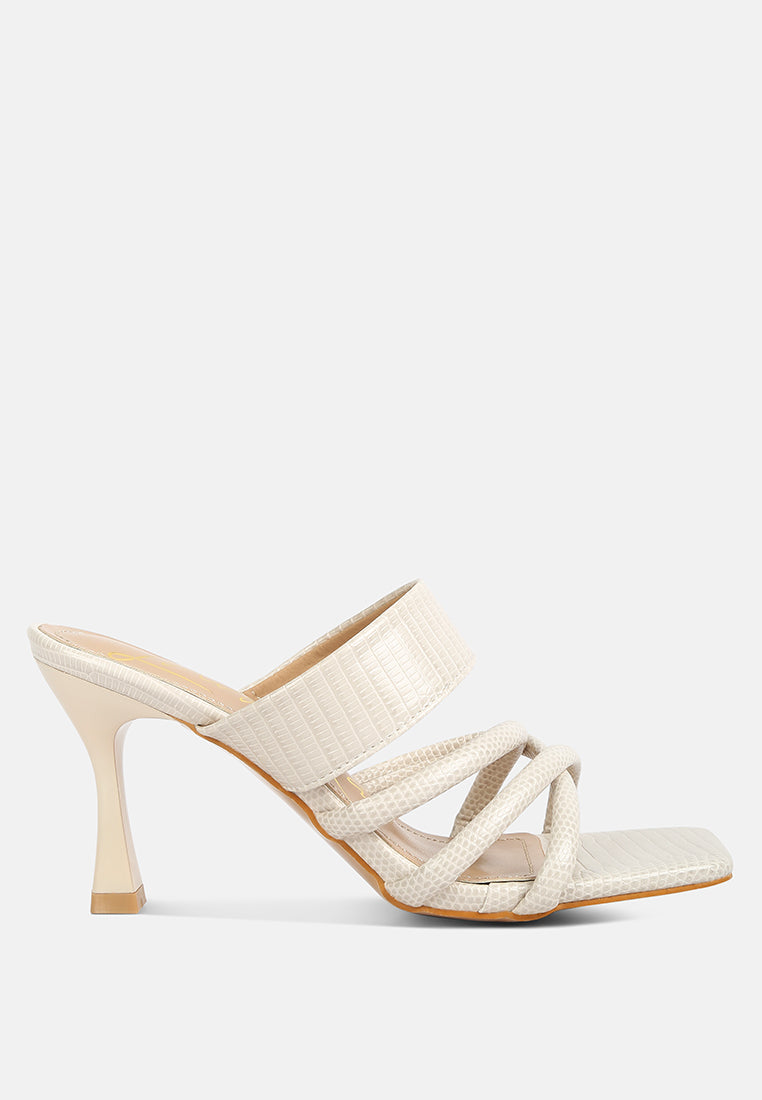 chiri criss cross strap spool heel sandals by London Rag