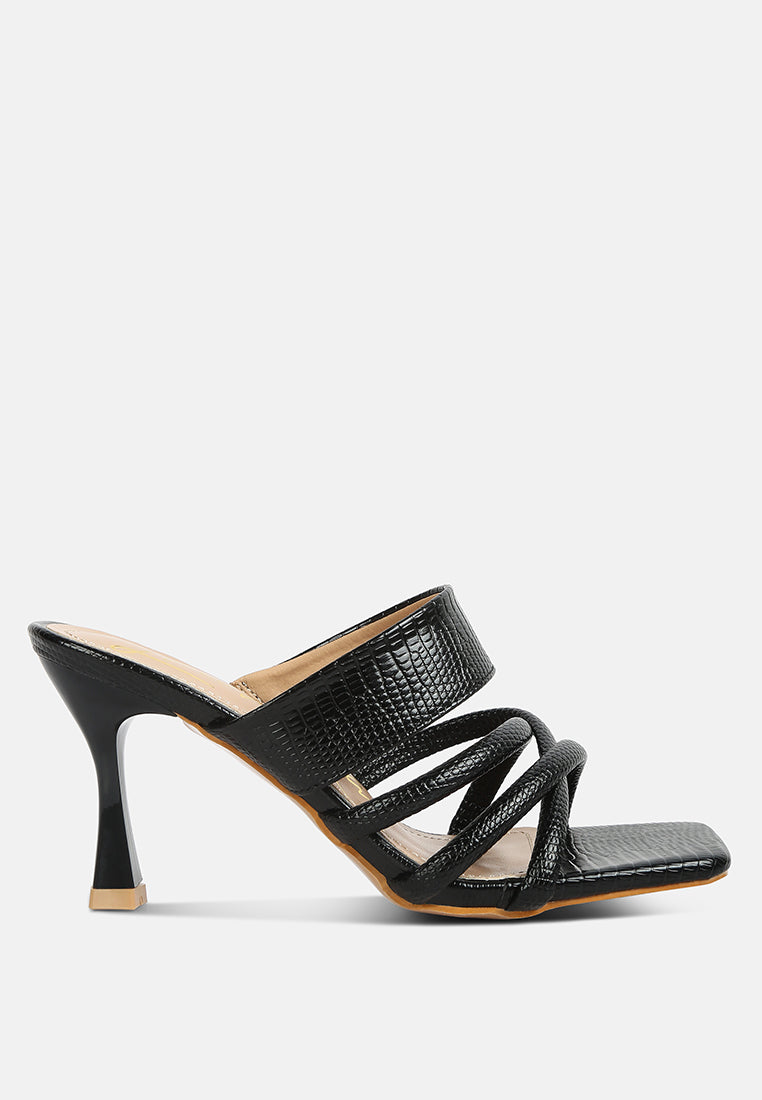 chiri criss cross strap spool heel sandals by London Rag