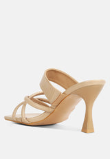 chiri criss cross strap spool heel sandals by London Rag