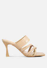 chiri criss cross strap spool heel sandals by London Rag