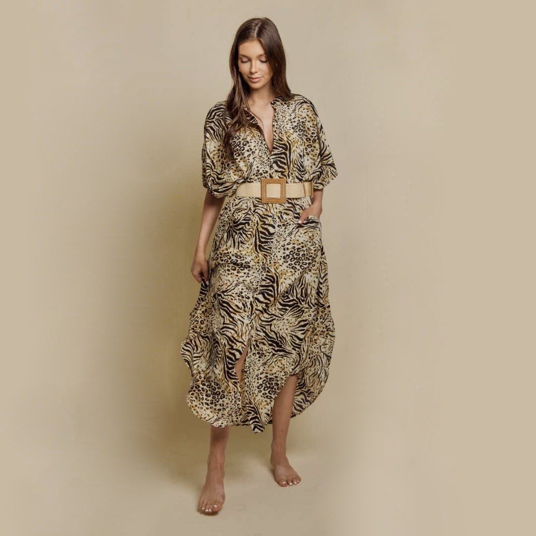 Wide Dress -Animal Print by ClaudiaG Collection