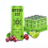 Cherry Lime 222 Sparkling Energy Drink - 222mg Caffeine - 12 Pack by OdysseyElixir