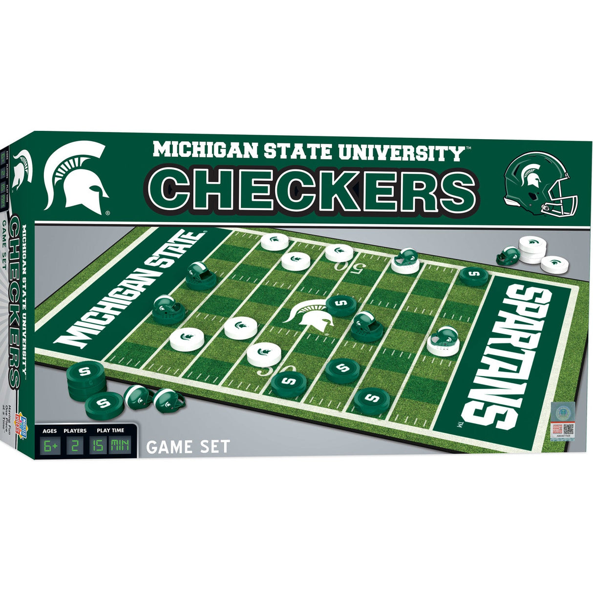 Michigan State Spartans Checkers Board Game by MasterPieces Puzzle Company INC