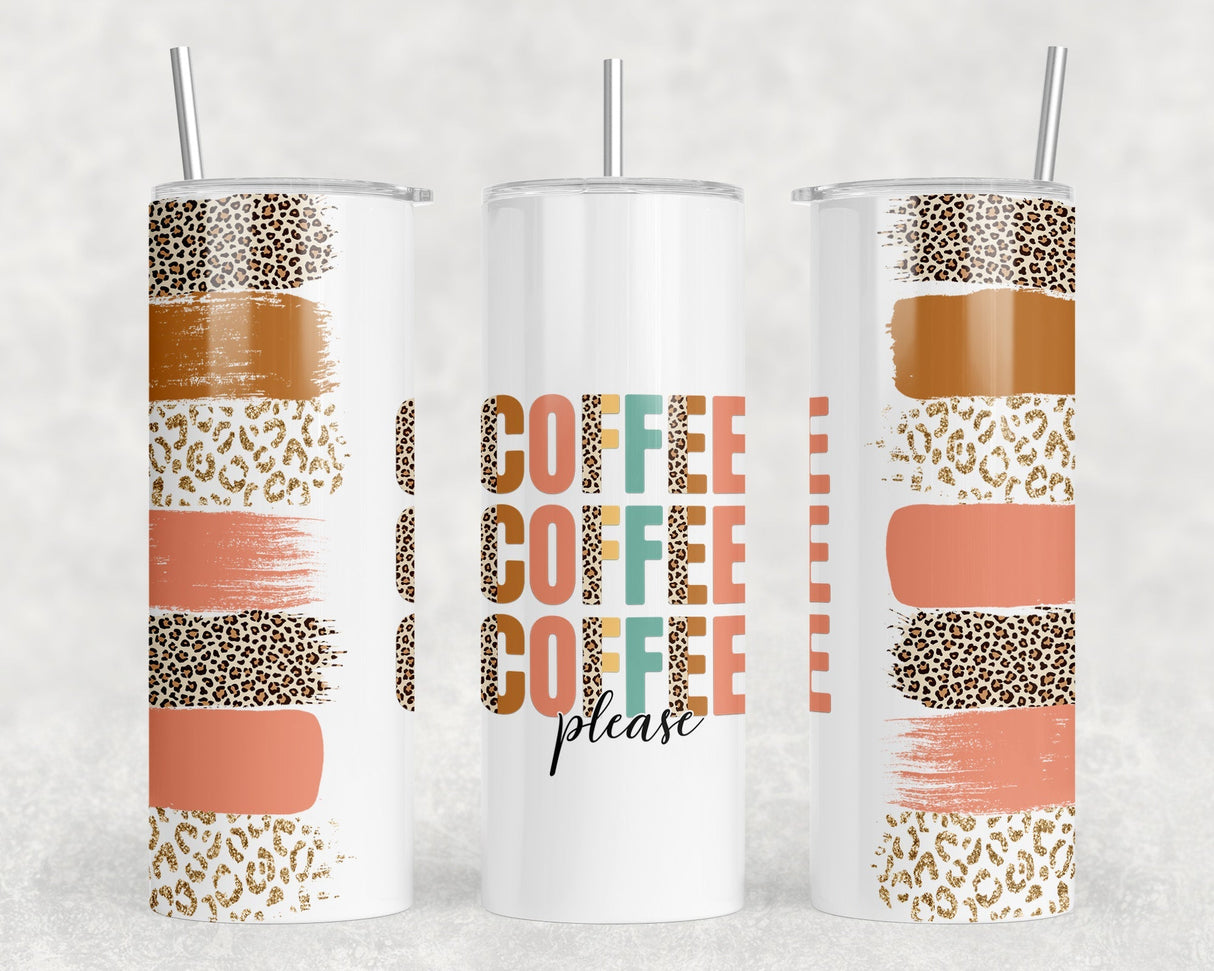 Coffee Please|Skinny Tumbler|Optional Bluetooth Speaker| Speaker Color Varies by Rowdy Ridge Co