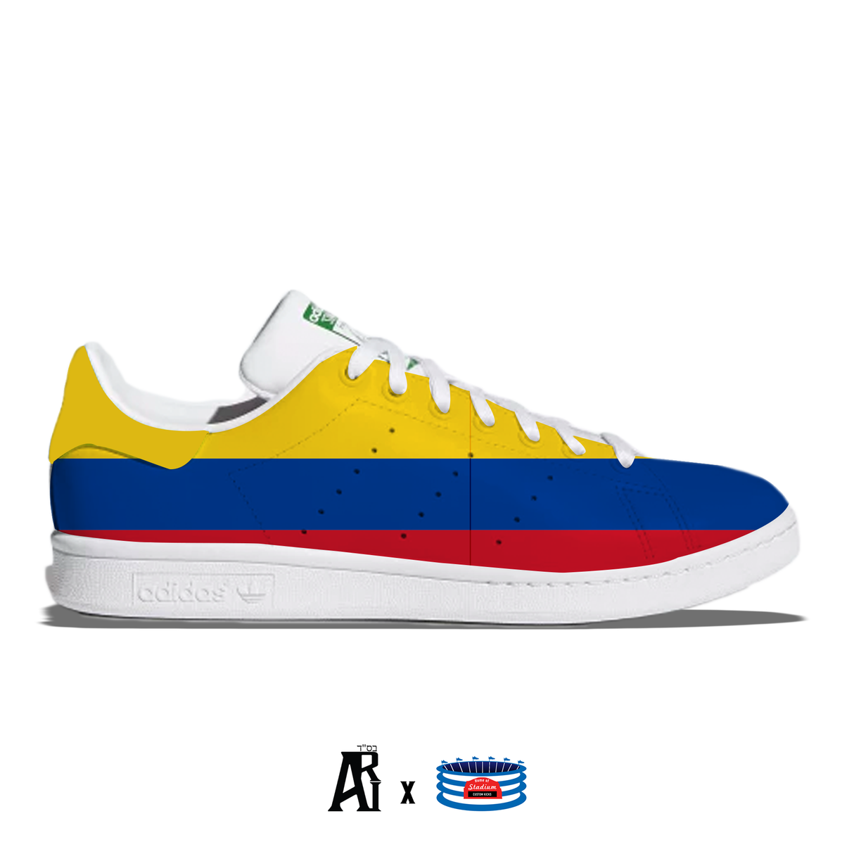 "Colombia" Adidas Stan Smith Casual Shoes by Stadium Custom Kicks