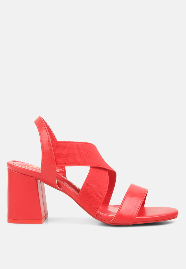 comfortable straps block heel sandals by London Rag