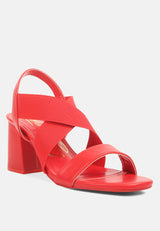 comfortable straps block heel sandals by London Rag