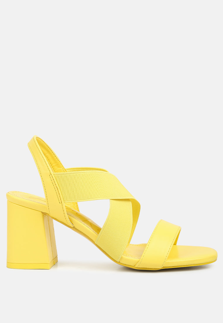 comfortable straps block heel sandals by London Rag