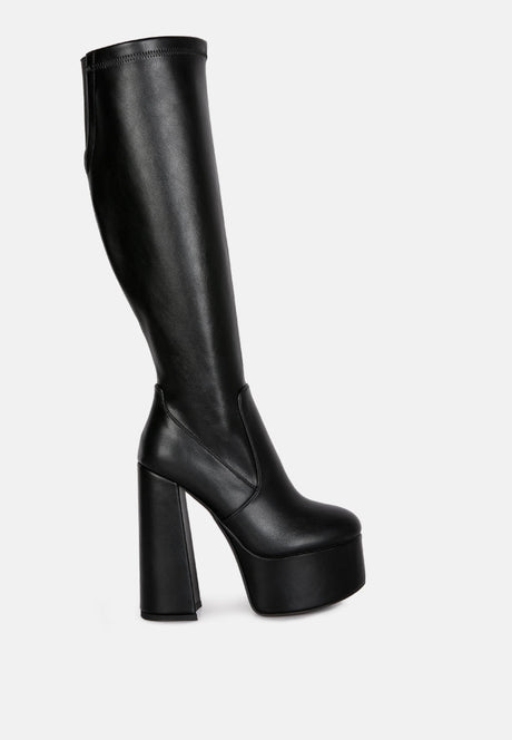 coraline high block heeled calf boots by London Rag