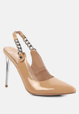 coveted stiletto heeled slingback sandals by London Rag