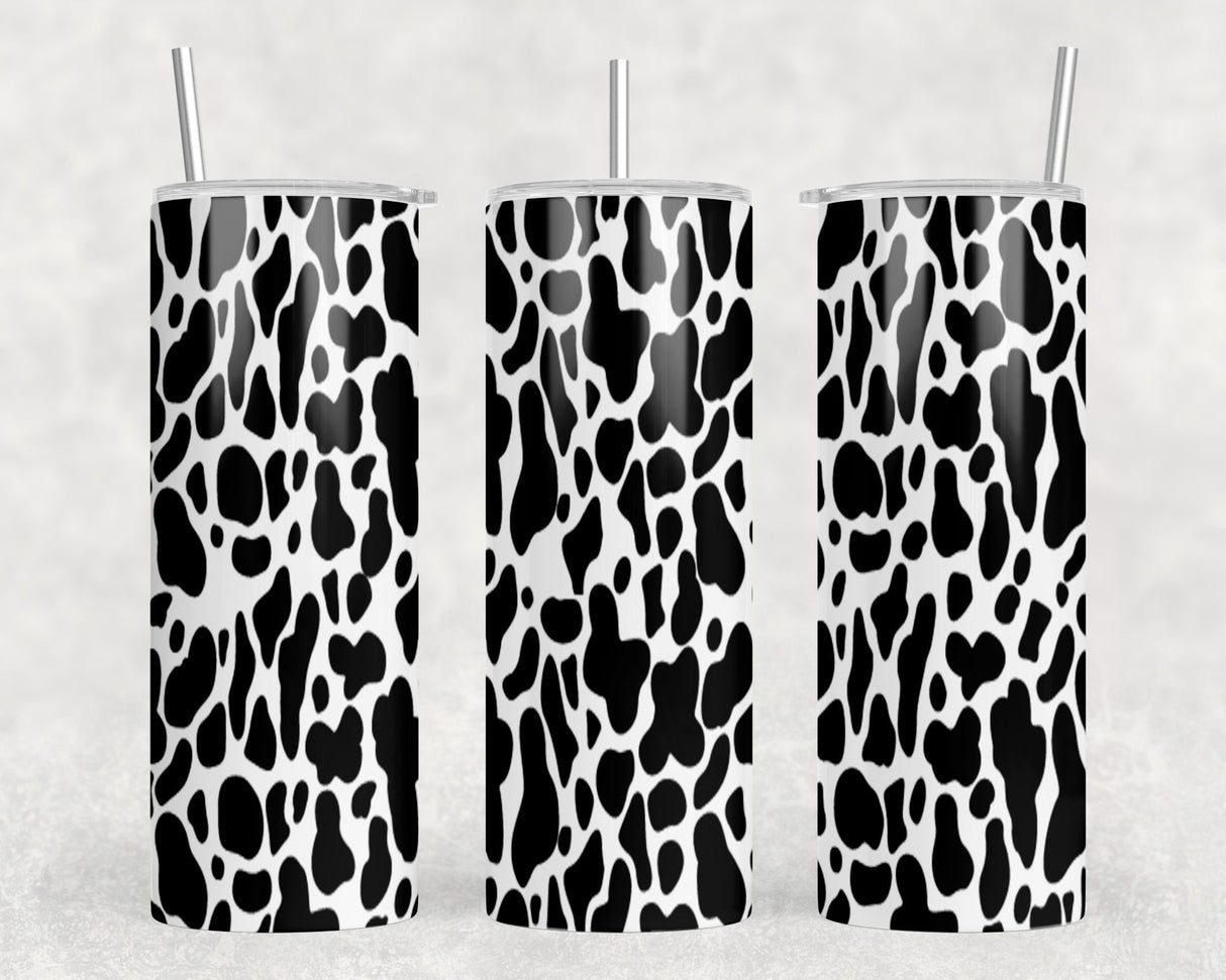 Cow Print|Skinny Tumbler|Optional Bluetooth Speaker| Speaker Color Varies by Rowdy Ridge Co