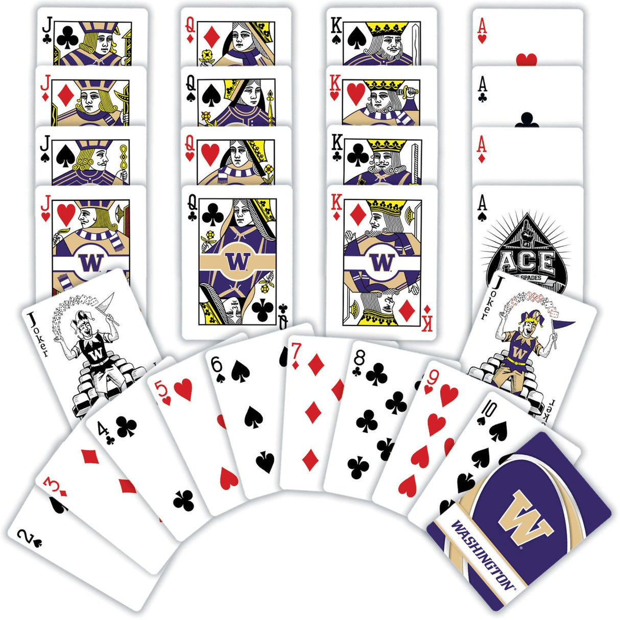 Washington Huskies Playing Cards - 54 Card Deck by MasterPieces Puzzle Company INC