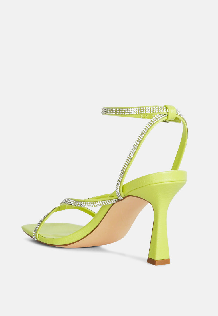 crush it diamante mid heel sandal by London Rag