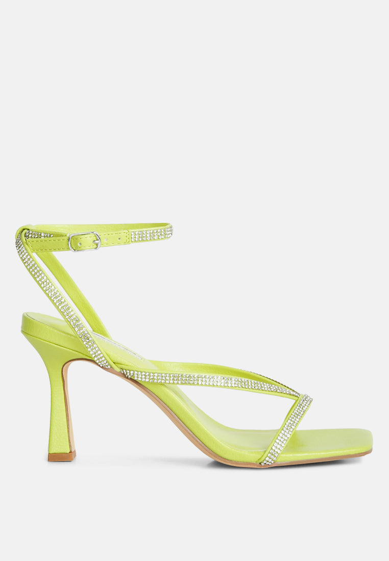 crush it diamante mid heel sandal by London Rag