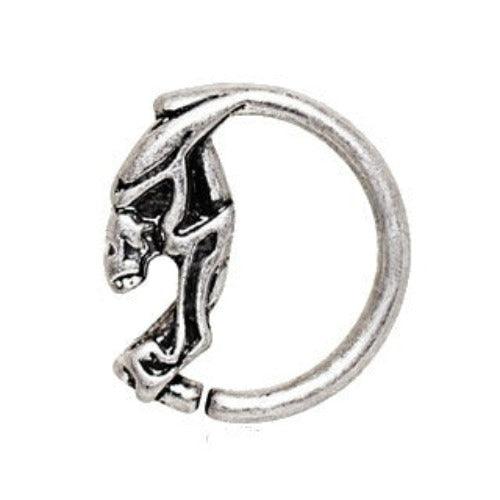 316L Stainless Steel Annealed Devil's Face Circular Ring by Fashion Hut Jewelry - Vysn