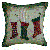 Tache Festive Christmas Holiday Hang My Stockings By the Fireplace Cushion Cover by DaDa Bedding Collection