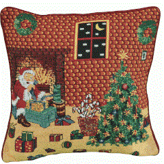 Tache Festive Holiday Last Minute Preparations Cushion Cover by DaDa Bedding Collection