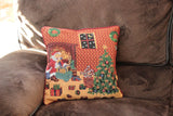 Tache Festive Holiday Last Minute Preparations Cushion Cover by DaDa Bedding Collection