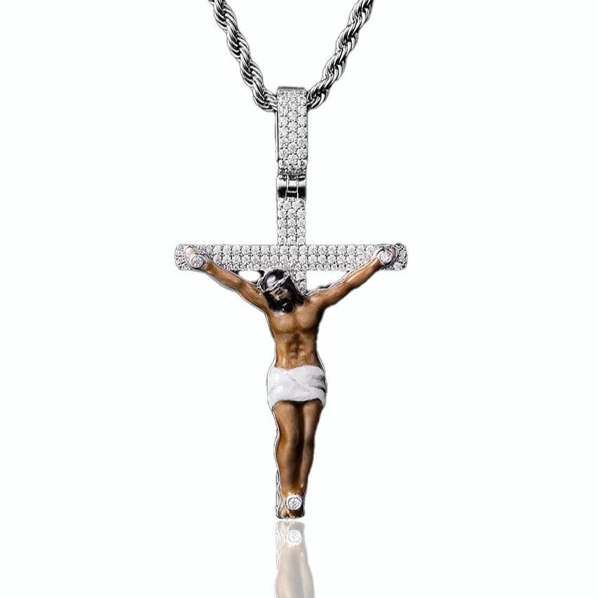 Custom Enamel Crucifix Pendant in 925 Sterling Silver by Bling Proud | Urban Jewelry Online Store