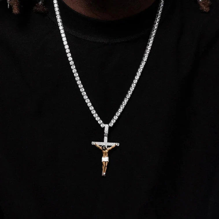 Custom Enamel Crucifix Pendant in 925 Sterling Silver by Bling Proud | Urban Jewelry Online Store