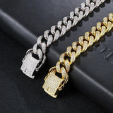 Custom Iced Out Cuban Link Chain with Drip Letter Charms by Bling Proud | Urban Jewelry Online Store