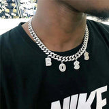 Custom Iced Out Cuban Link Chain with Letter Charms by Bling Proud | Urban Jewelry Online Store