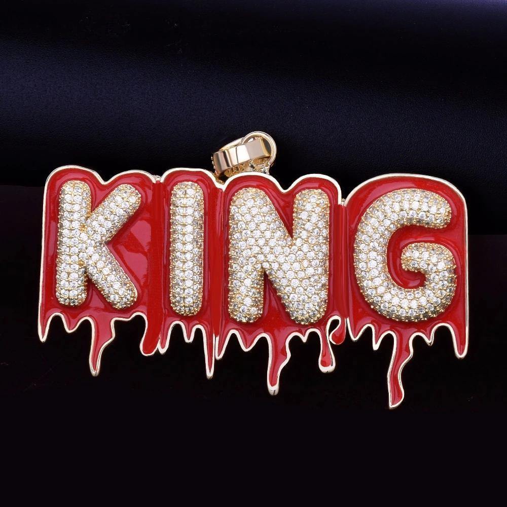 Custom Iced Out Magma Drip Letter Pendant by Bling Proud | Urban Jewelry Online Store