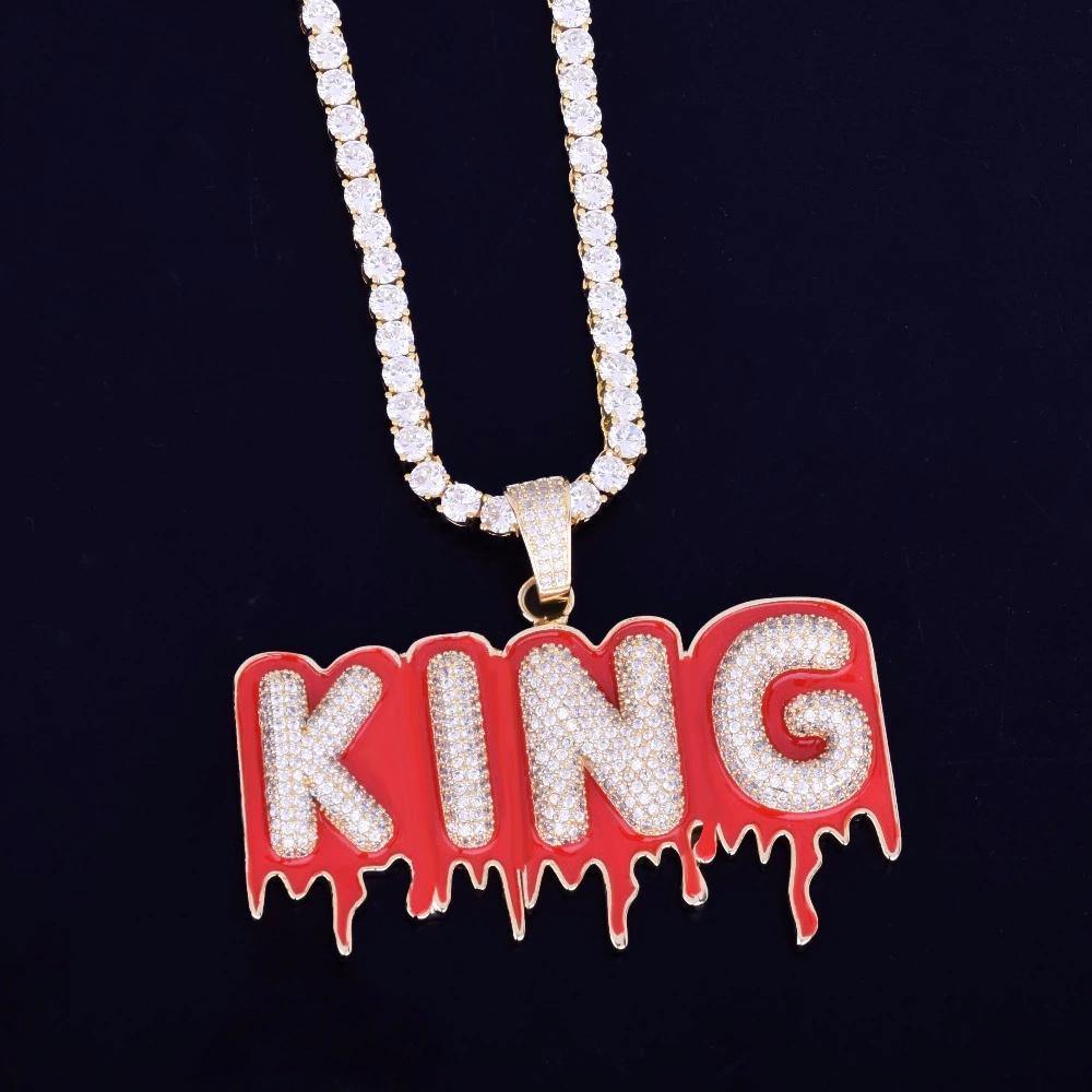 Custom Iced Out Magma Drip Letter Pendant by Bling Proud | Urban Jewelry Online Store