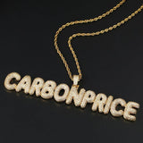 Custom Name Iced Bubble Letter Pendant 18k Gold by Bling Proud | Urban Jewelry Online Store