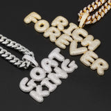 Custom Name Iced Bubble Letters Pendant with Three Colors by Bling Proud | Urban Jewelry Online Store