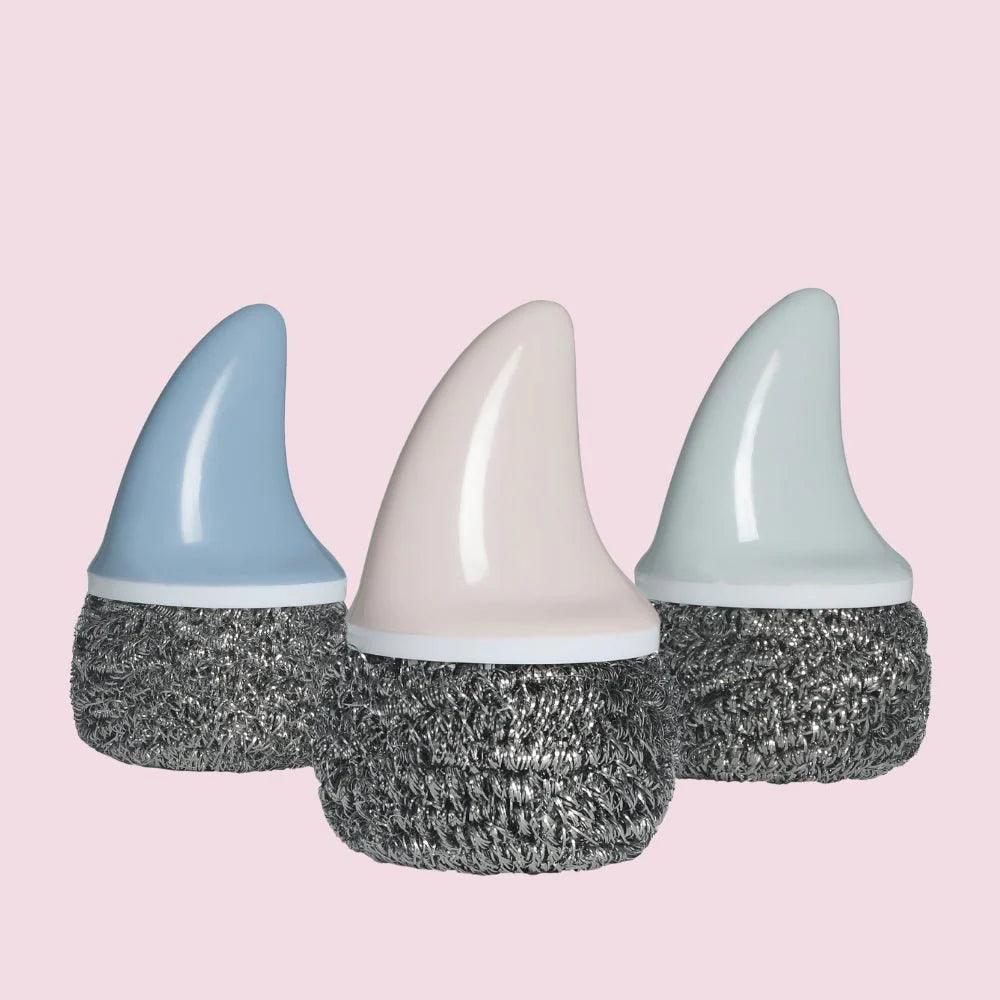 Cute Shark-Fin Pan Scrubber (with 4 scrub refills) - Vysn