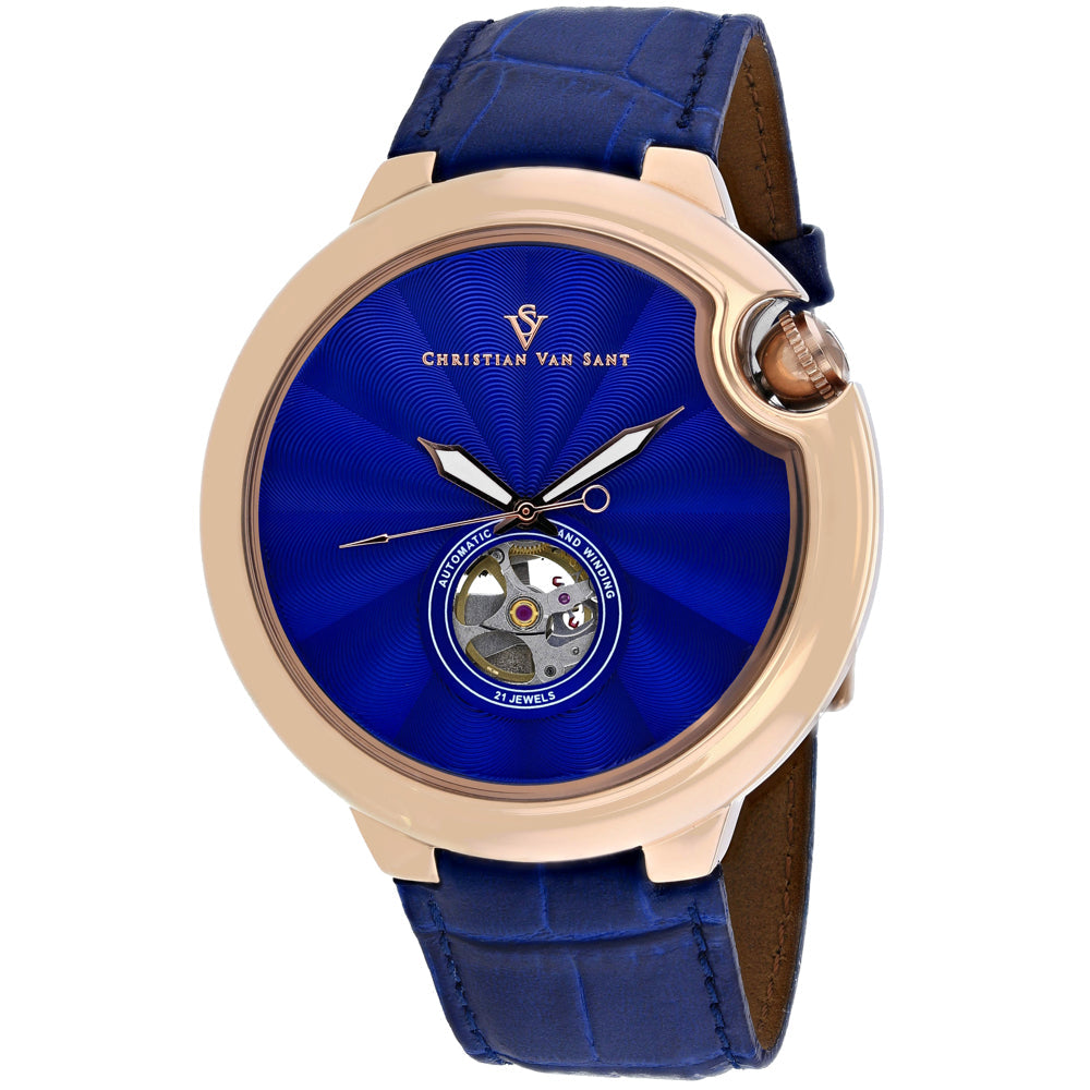 Christian Van Sant Men's Cyclone Automatic Blue Dial Watch - CV0143 by Balec Group