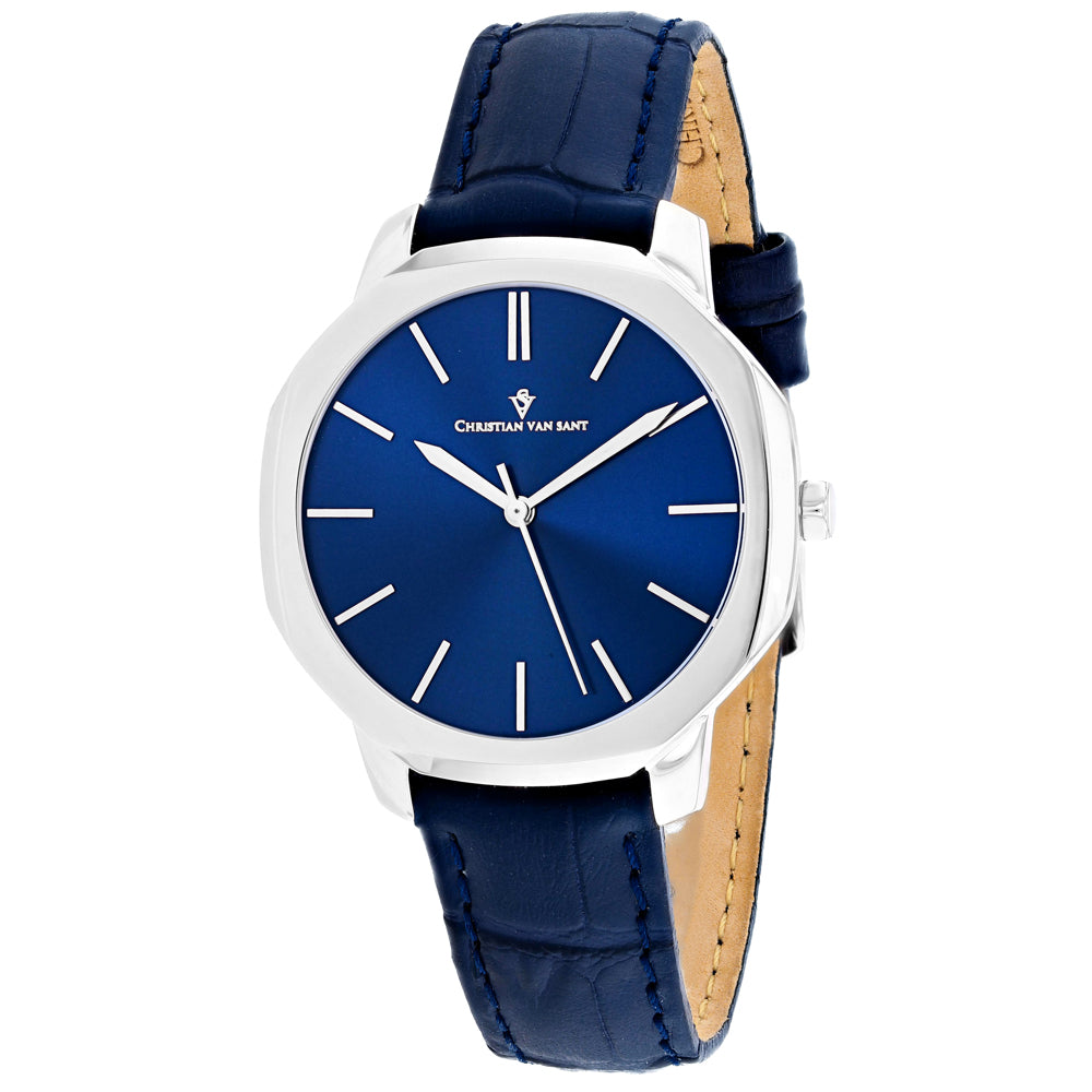 Christian Van Sant Women's Octave Slim Blue Dial Watch - CV0502 by Balec Group