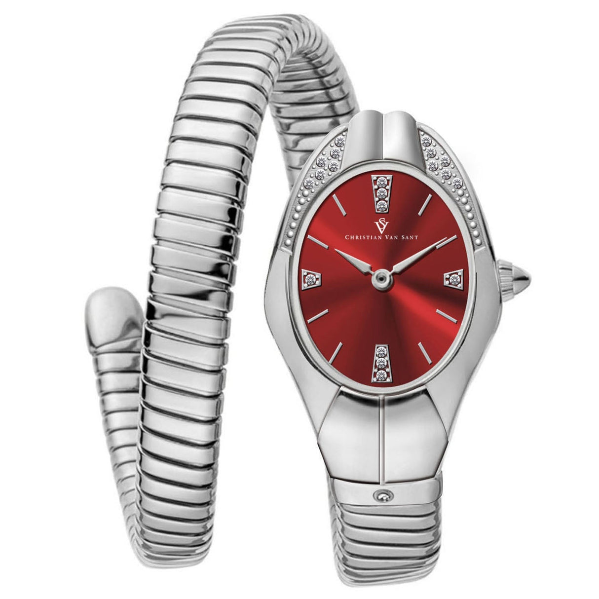 Christian Van Sant Women's Naga Red Dial Watch - CV0883 by Balec Group